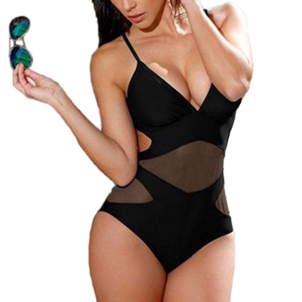 brand new black mesh one piece